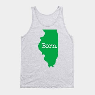 Illinois Born IL Green Tank Top